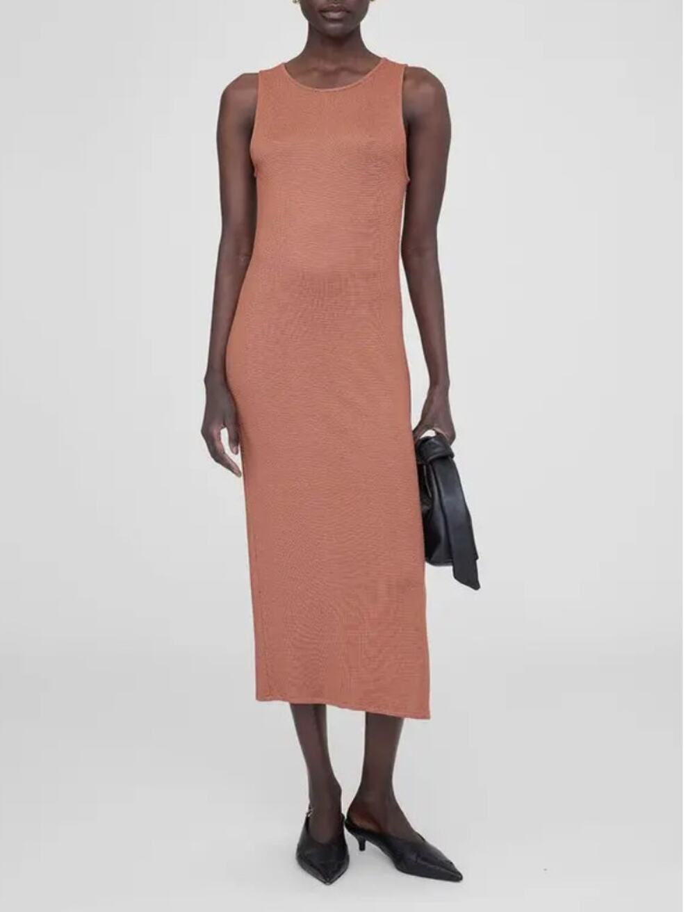 Anine Bing  Savannah Dress in Terracotta Earth Women's Small Midi